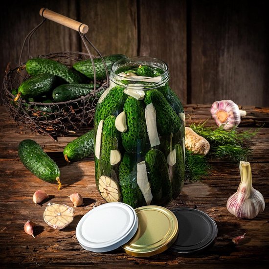 Pot De Conserve Avec Couvercle Et Poignée - 1 Litre (950 Ml) - Acier Inoxydable - Pour Boissons, Conservation
