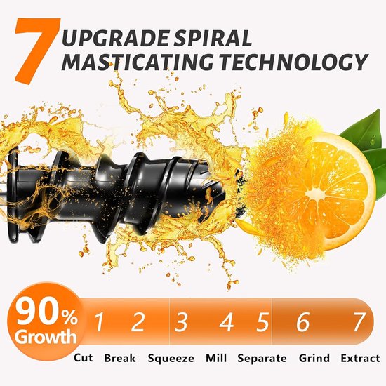 Slowjuicer Opzetstuk voor Keukenmachine - Koud Persen voor Gezond Groente- en Fruitsap — afbeelding 2