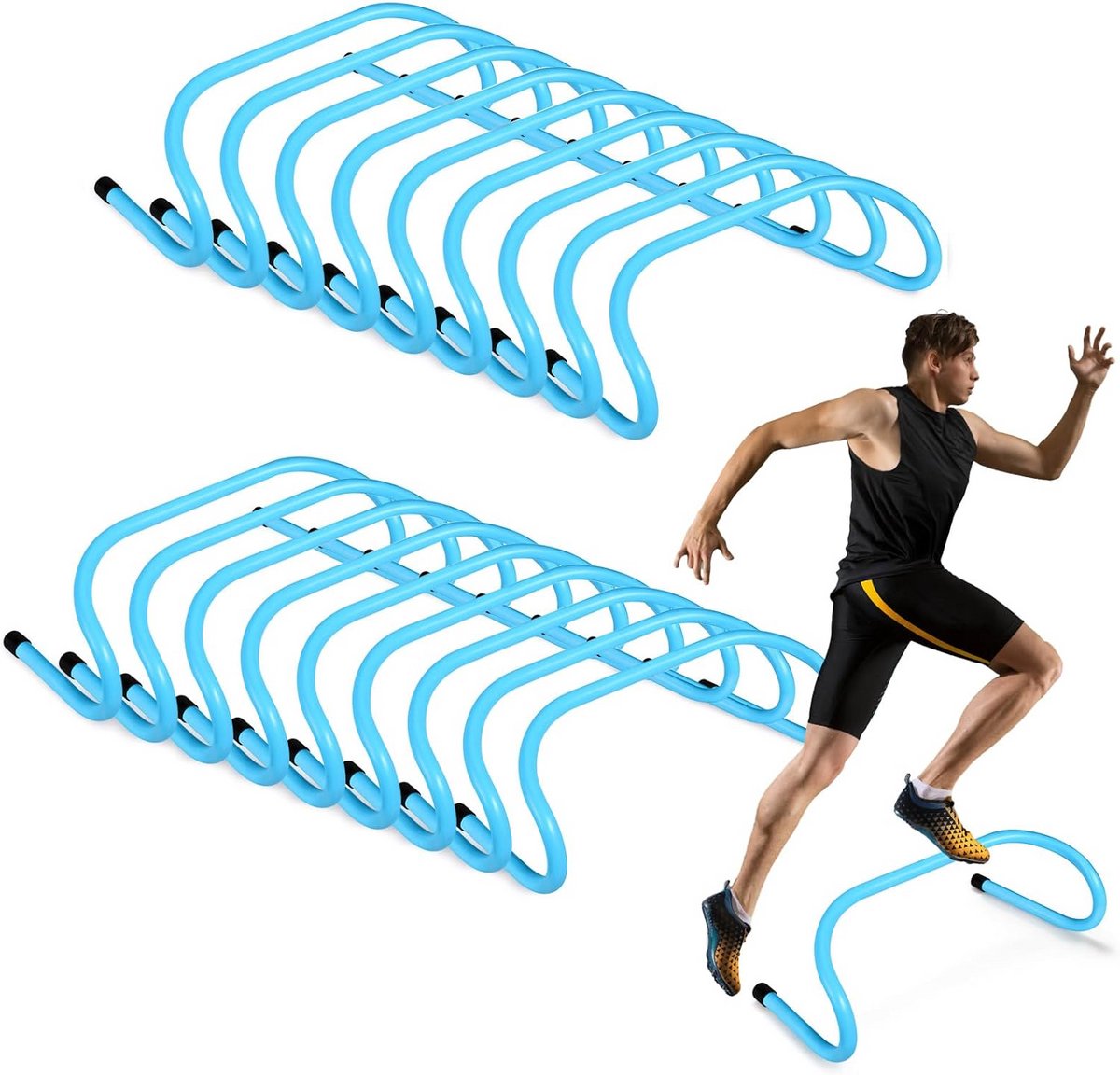 18-delige Snelheidstraining Hurdles Set - Duurzame Agility & Plyometrie Obstakels