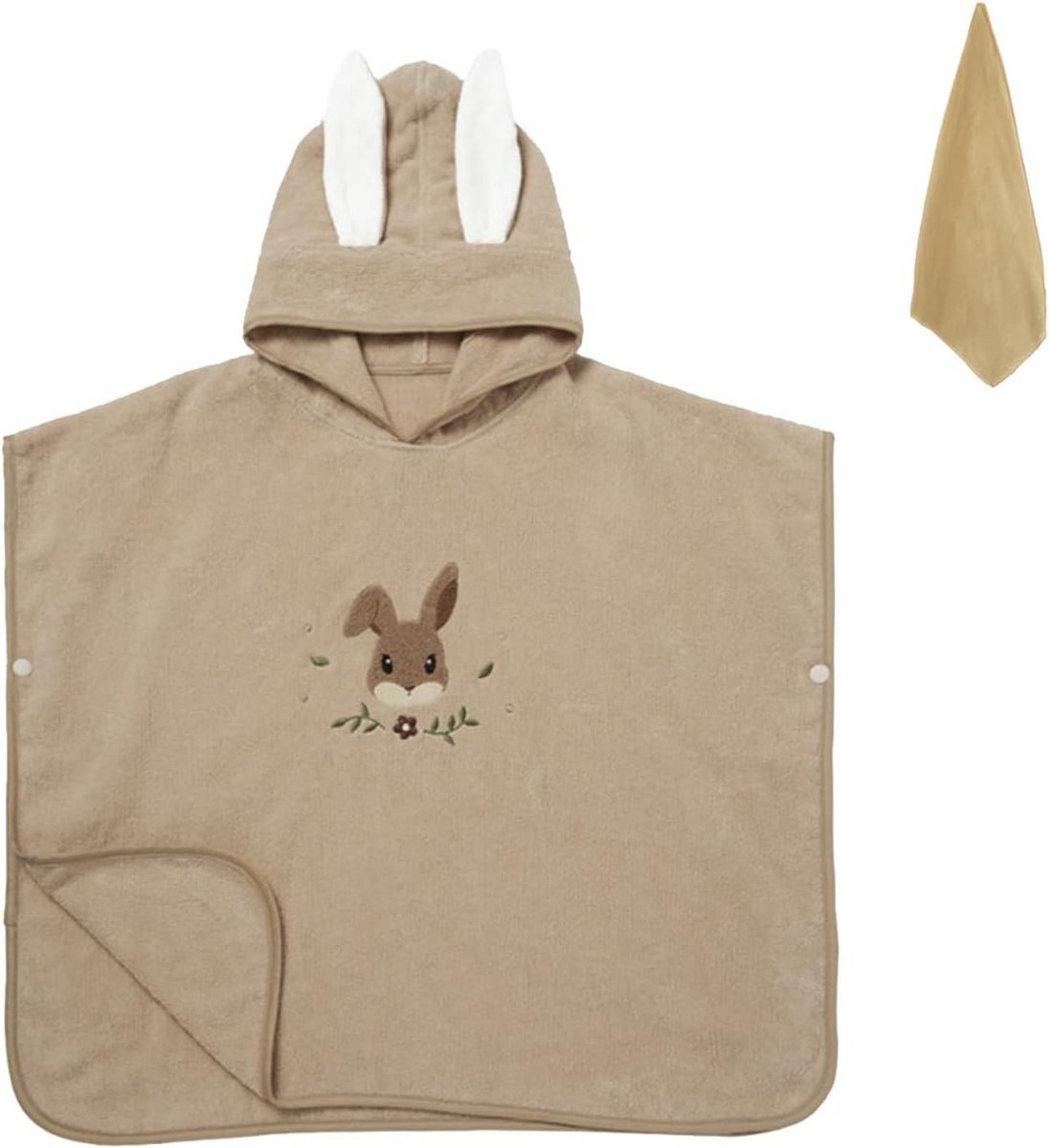 Badponcho voor Baby en Peuter (0-3 jaar) | Capuchon Handdoek met Dierenprint | Zacht & Zeer Absorberend