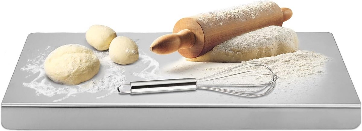 Roestvrijstalen snijplank en bakplank 15,7 x 11,8 inch - Heavy-duty voedselveilig