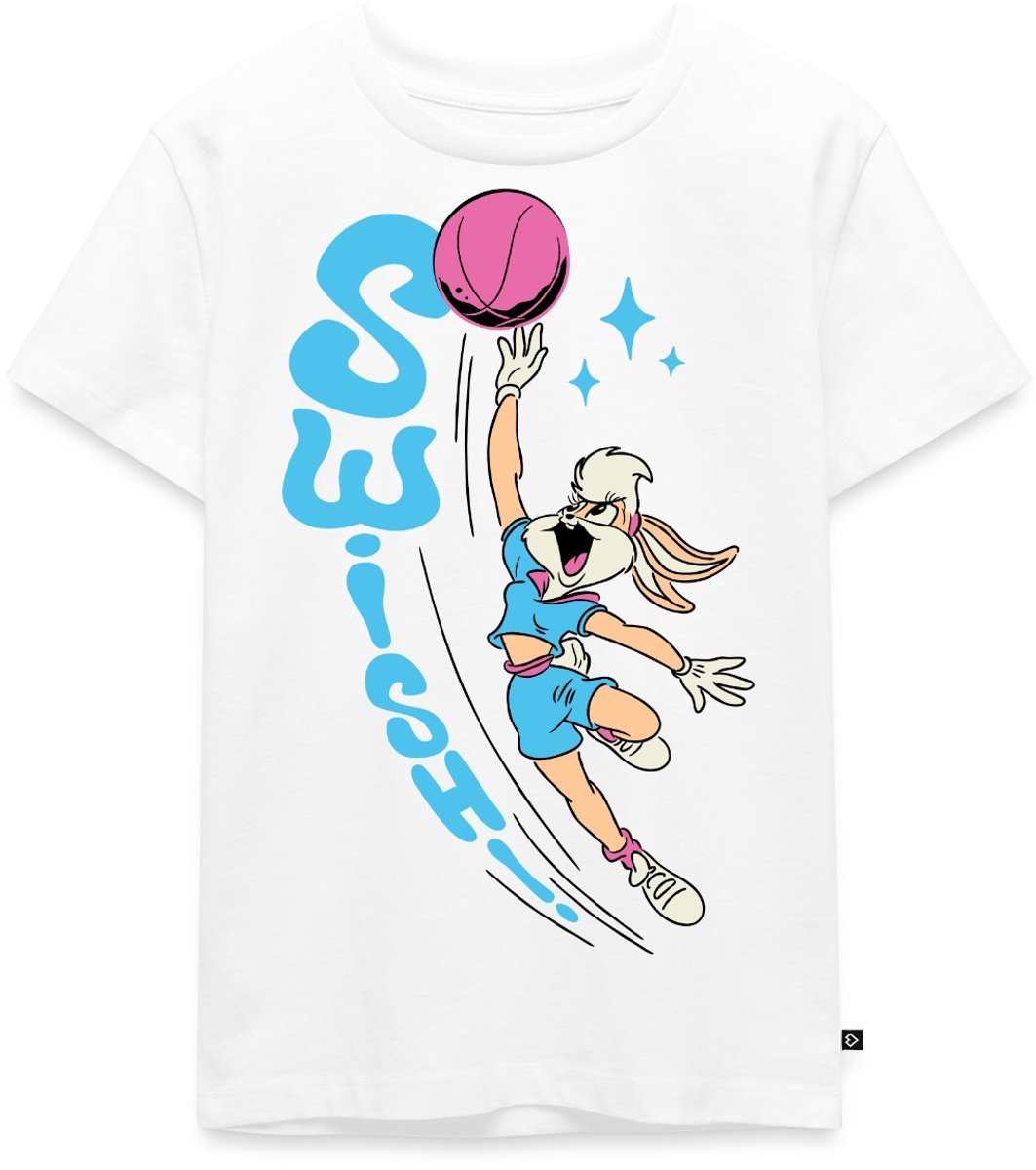 Looney Tunes Lola Bunny Swish! Basketball Ontwerp Premium T Shirt Kinderen