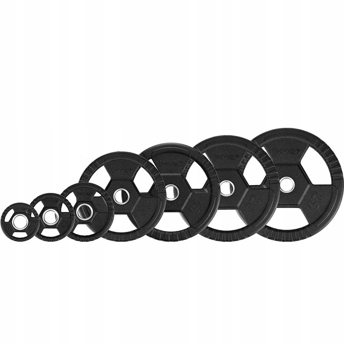 HMS TOH Halterijschijf 20 kg - Rubberen Coating, Olympische Stijl