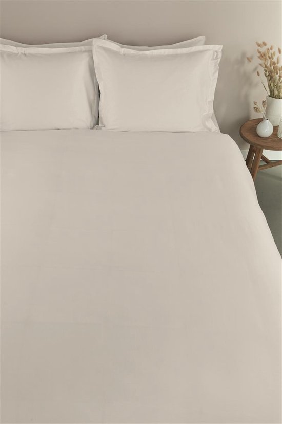Ambiante Satin Uni dekbedovertrek - Eenpersoons - 140x200/220 cm - Wit van Ambiante — afbeelding 3
