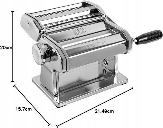 Pastamaker van Aluminium - Zilverkleurig, 12 Instellingen van Pastamaker — afbeelding 5