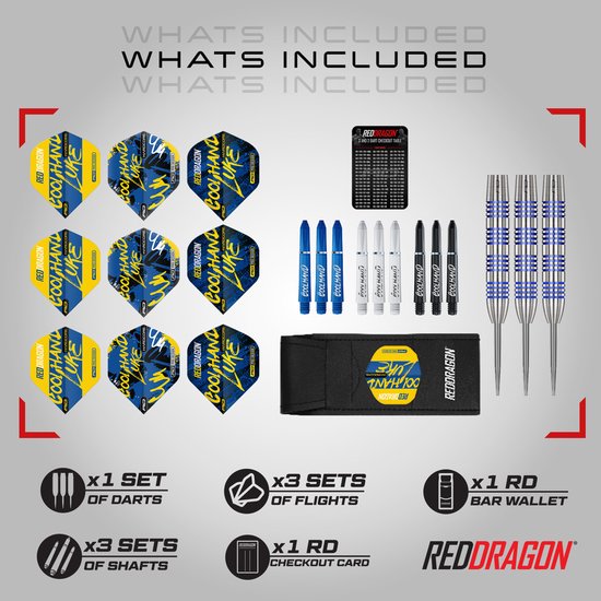 Red Dragon Luke Humphries Coolhand Champion Series 80% Dartshopper Exclusives - Dartpijlen van Red Dragon — afbeelding 3