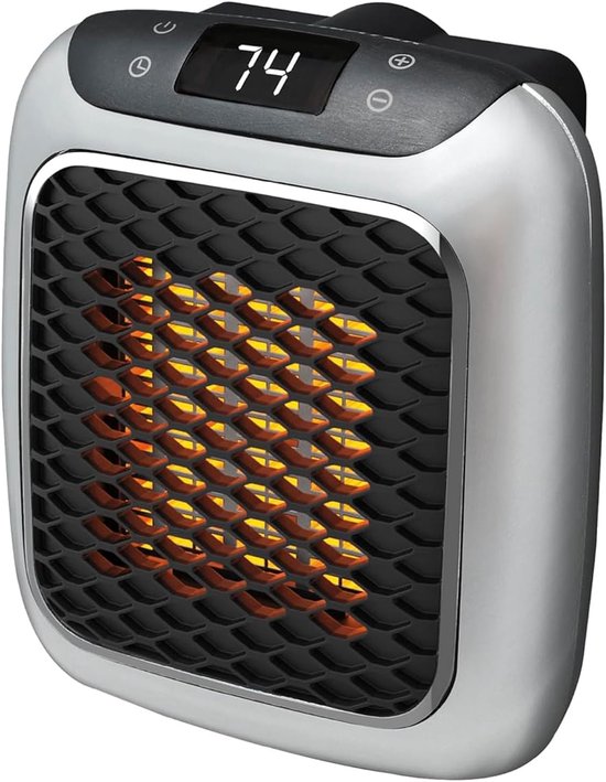 Keramische wandkachel 800W draagbaar klein elektrisch met thermostaat en timer, stille compacte verwarming
