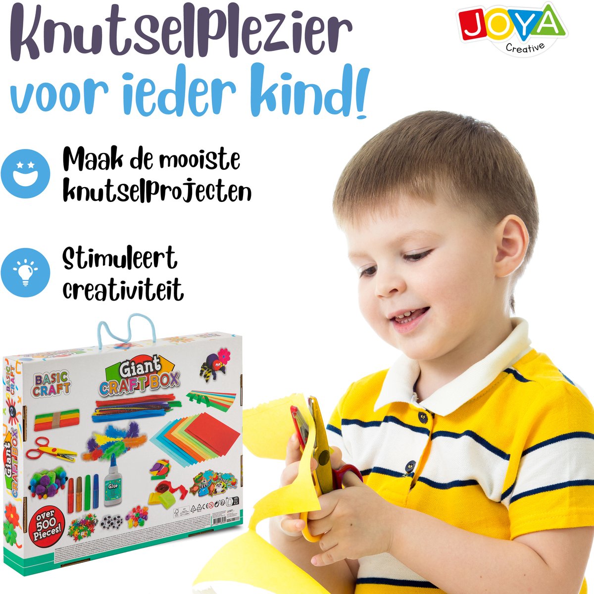 Knutselen Kinderen 500pcs - Knutselkoffer voor Jongens en Meisjes - Creatief Speelgoed - Knutselen - Joya Creative — afbeelding 3