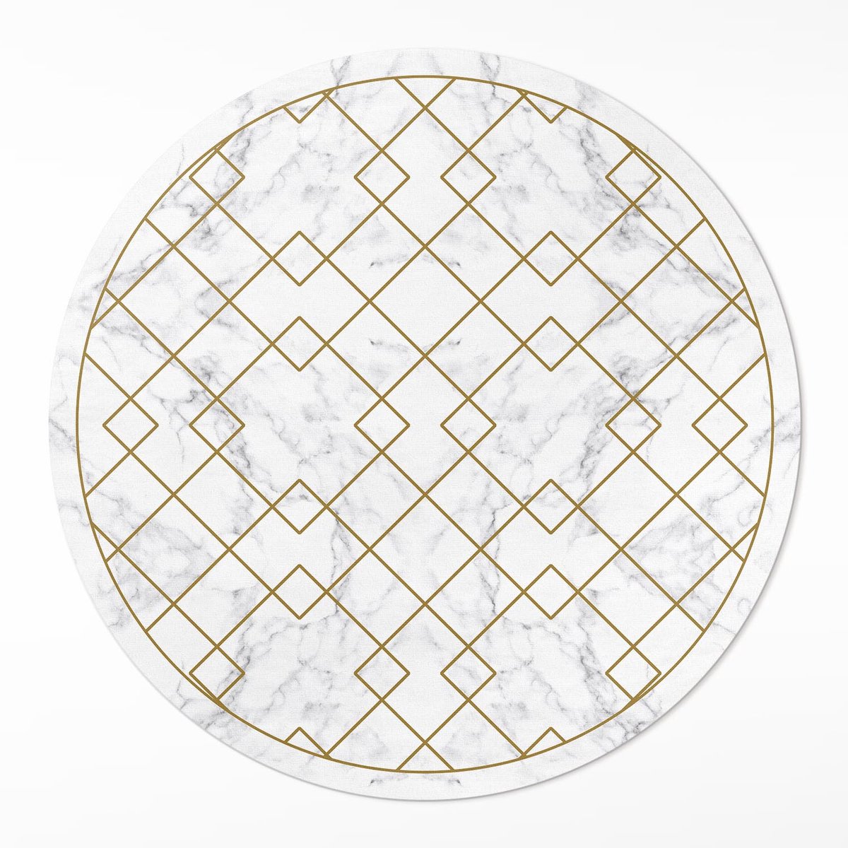 Wallfluent Vinyl Tapijt - Ruiten Op Licht Marmer PVC Tapijt - 50 cm - Rechthoek Vloerkleed Vinyl - - Wit Tapijt Vinyl - Haltapijt - Kantoortapijt