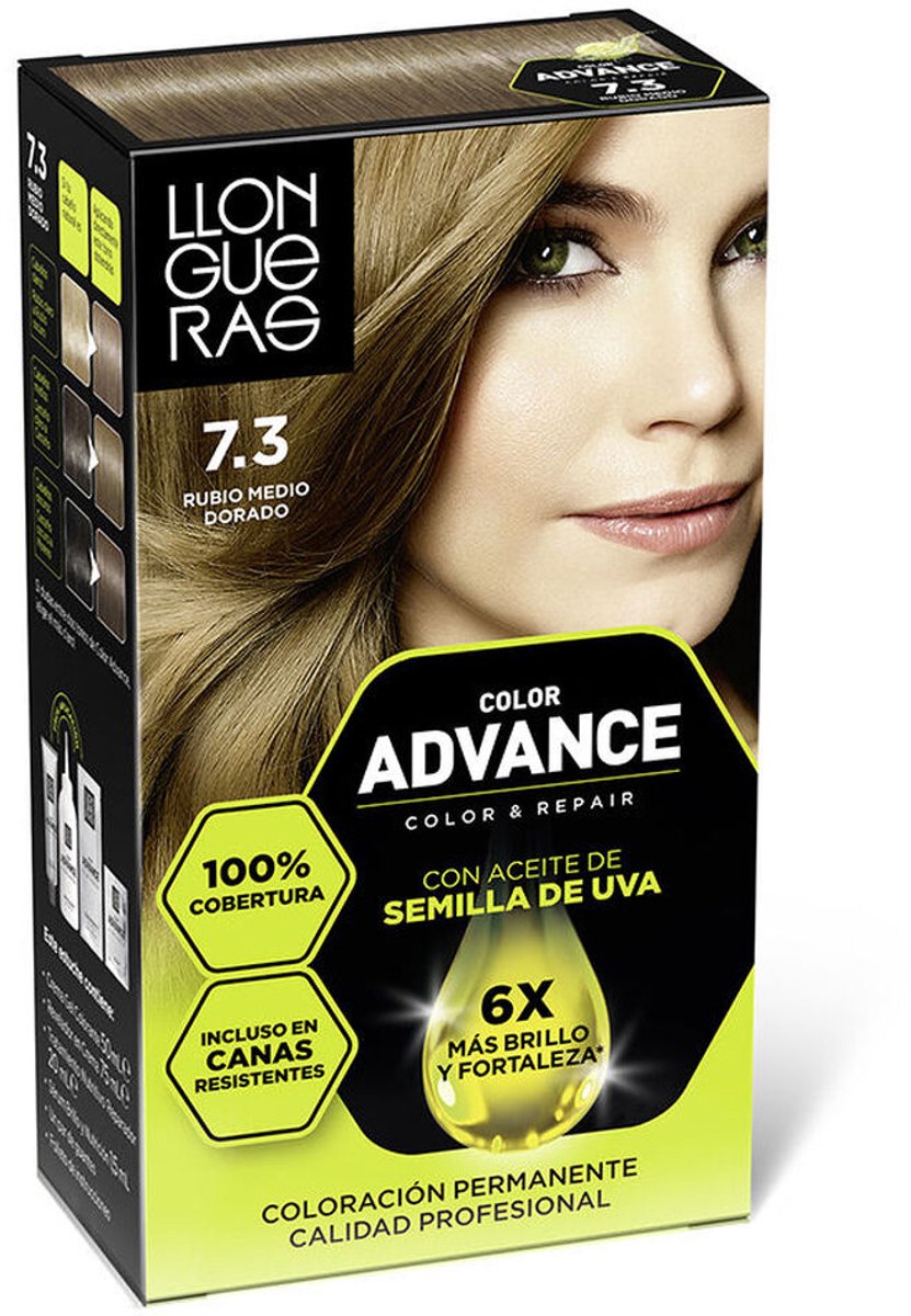 Permanente kleur Llongueras COLOR ADVANCE Nº 7,3-Rubio Medio Dorado