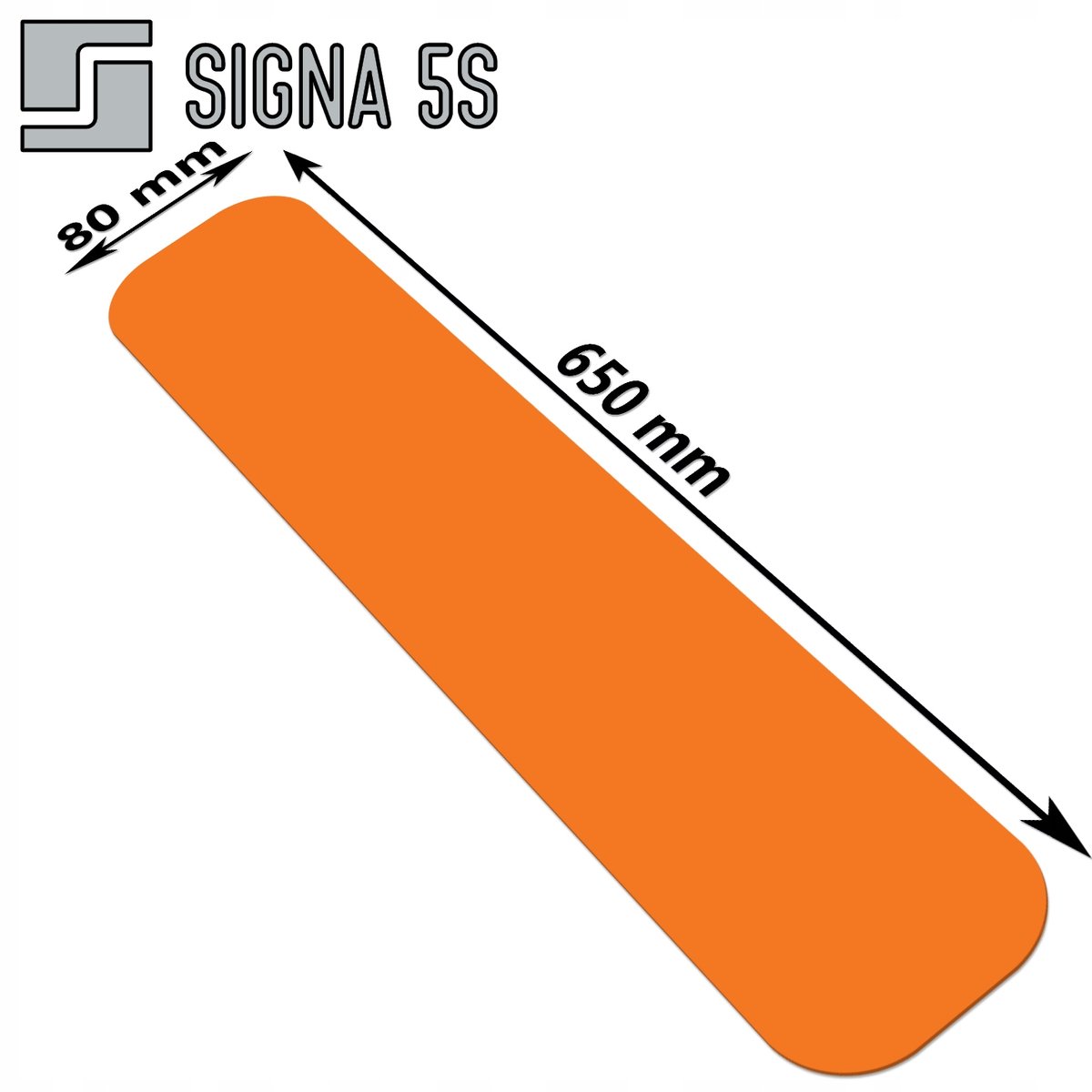 SIGNA 5S Vloermarkering ID 80 - 80x650mm - Oranje