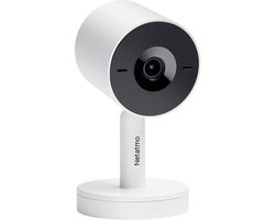 Netatmo Slimme Beveiligingscamera Binnen - Bewakingscamera 2K - Gezichtsherkenning - Bewegingsdetectie - Nachtzicht - Werkt met Google Home & Apple HomeKit - Geen Abonnement - Wit