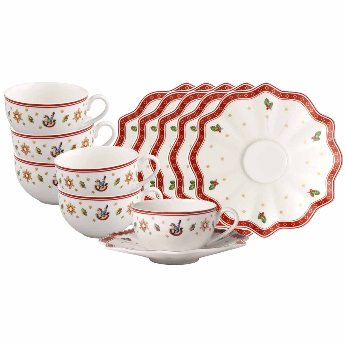 Kaffeetassen mit Untertassen Toy's Delight 170 ml Set van 6