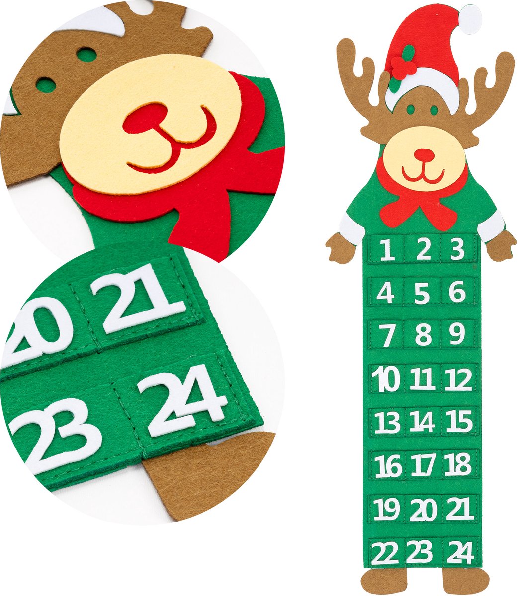 Springos Adventskalender | 24 lades | Vilt | Rendier
