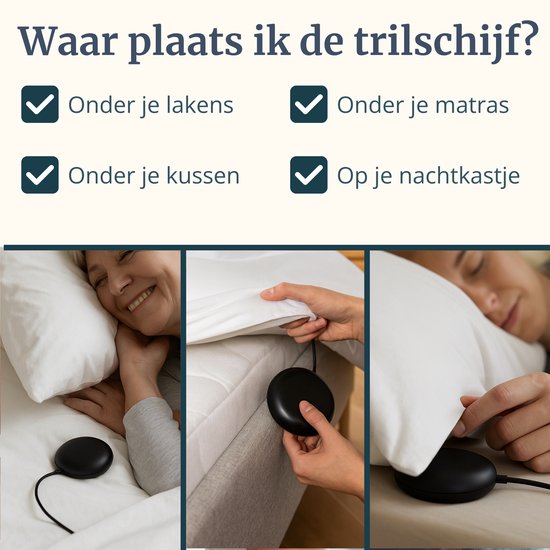 Trilwekker met Trilkussen voor Slechthorenden & Doven – Wekker voor Senioren, Pubers & Diepe Slapers - Seniorenwekker - Digitale Wekker met Trilfunctie – Extra Luid met Trilschijf