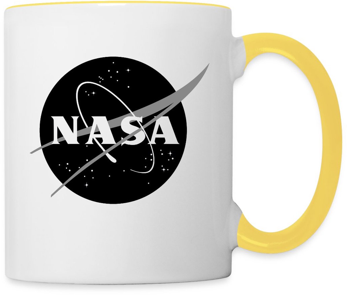 NASA zwart-wit klassiek logo Mok Tweekleurig