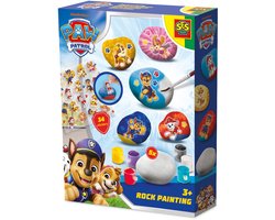 SES Creative Paw Patrol - Stenen schilderen - Happy Stones - Knutselen - Goed Uitwasbaar - Voor Kinderen Vanaf 3 Jaar - 6 Kleuren - 34 stickers
