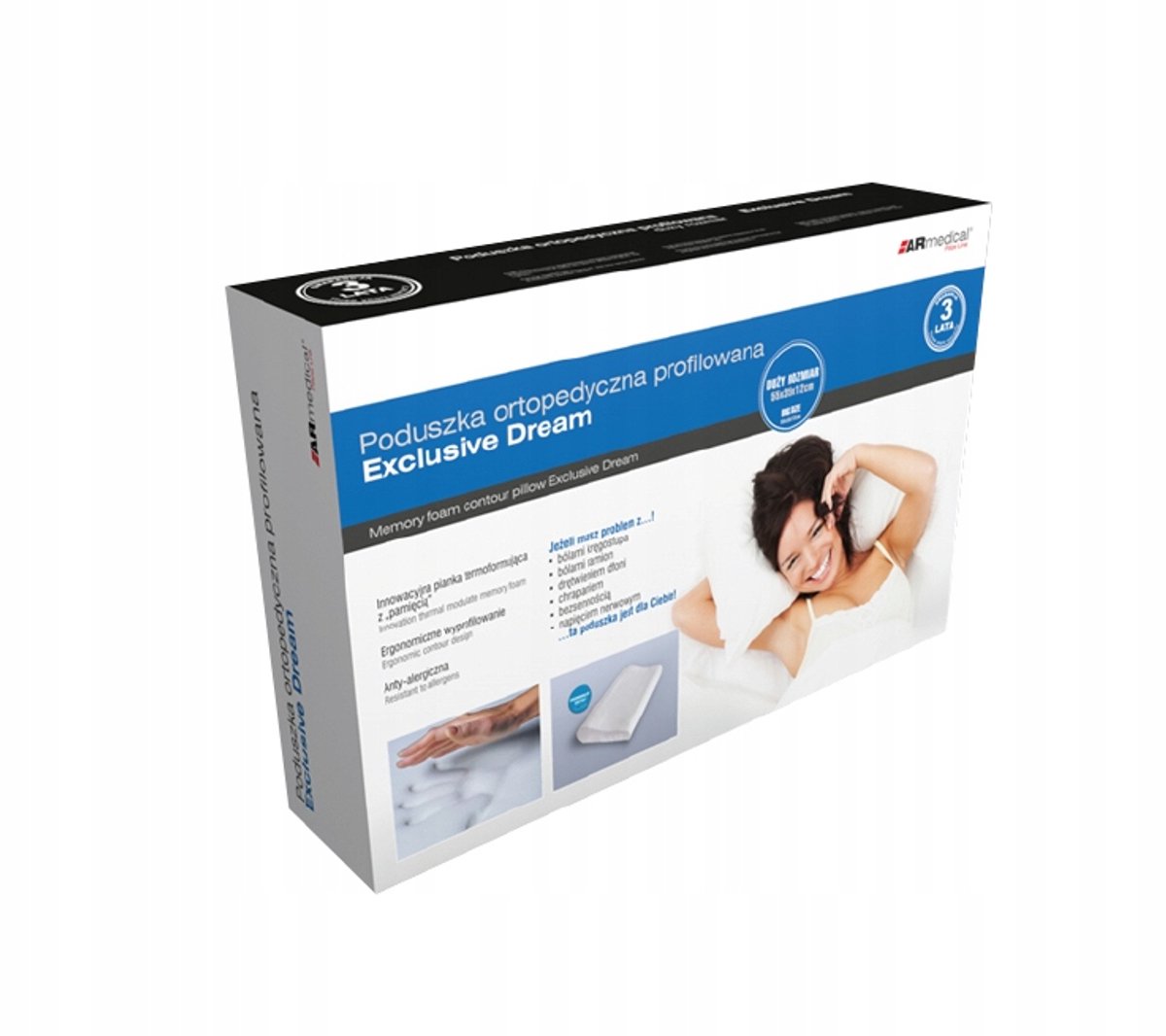 Orthopedische traagschuim kussen voor nek- en rugpijn, snurken & slapeloosheid