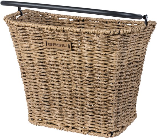 Basil Bremen Rattan Look KF Fietsmand - Voor - Kunststof Rotan - Seagrass van Basil — afbeelding 4