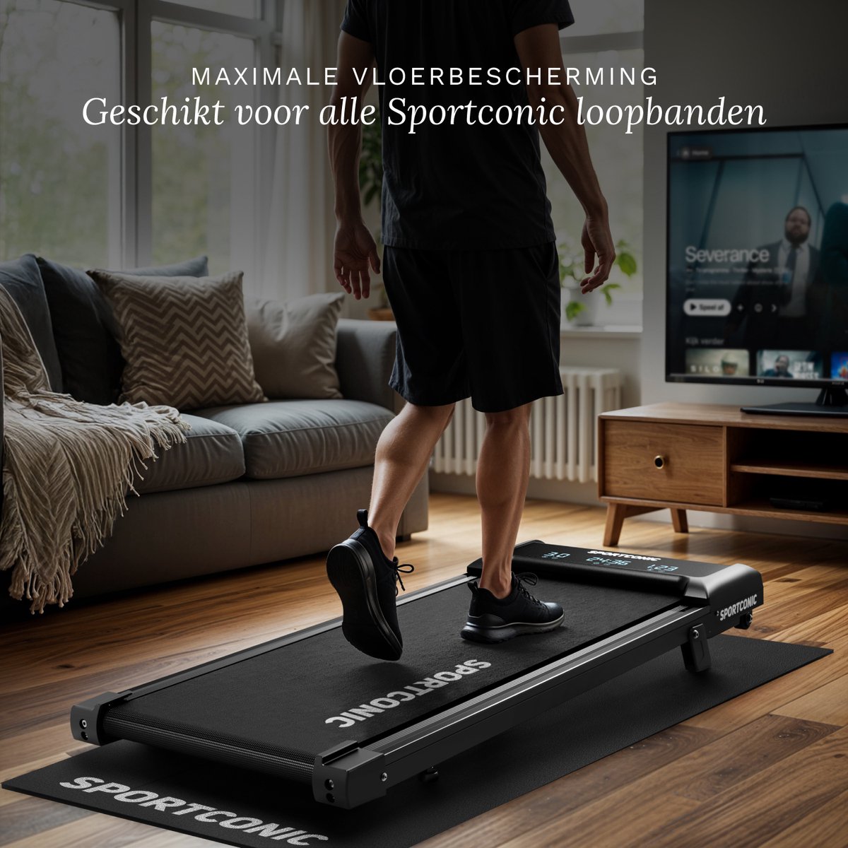VLFit Schokbestendige vloerbeschermingsmat voor loopbanden, 6 mm dikke