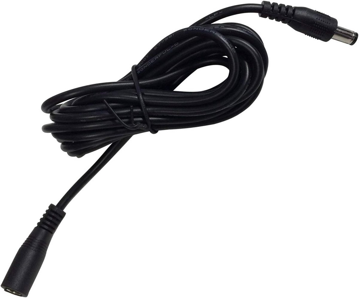 Verlengkabel 3 meter 5,5 mm 5 V/12 V zwart voor IP-camera