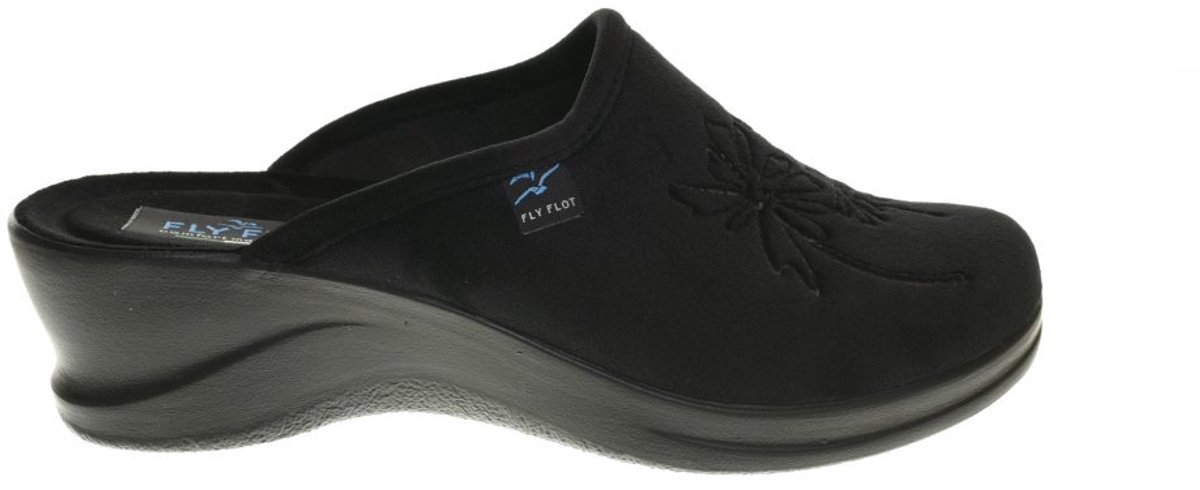 Zwarte Fly Flot Pantoffel Hak maat 38