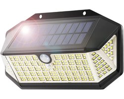 AXIMO Solar Buitenlamp met Bewegingssensor – 266 LEDs - Tuinverlichting op zonne energie – Wandlamp Buiten met 3 standen - Sensor Dag & Nacht – Buitenverlichting 2500 lumen