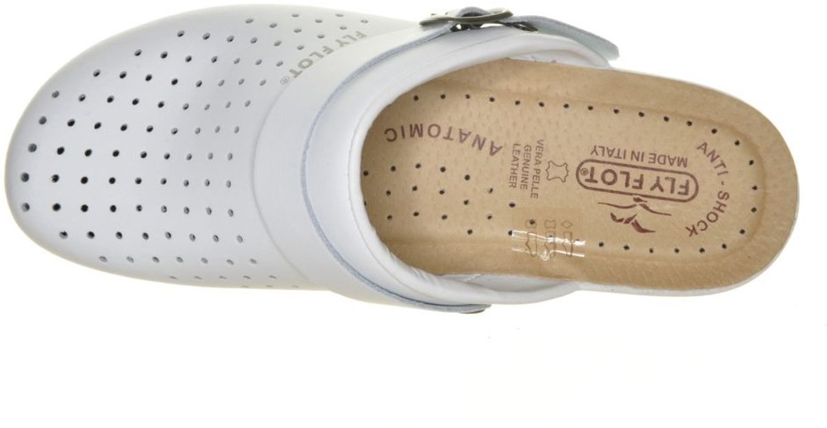 Fly Flot Wit Instapper Gaatjes maat 40