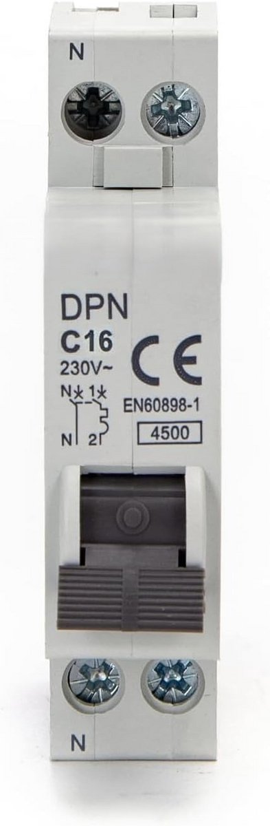 1P+N Miniatuur Stroomonderbreker 16A C-karakteristiek Compact Ontwerp
