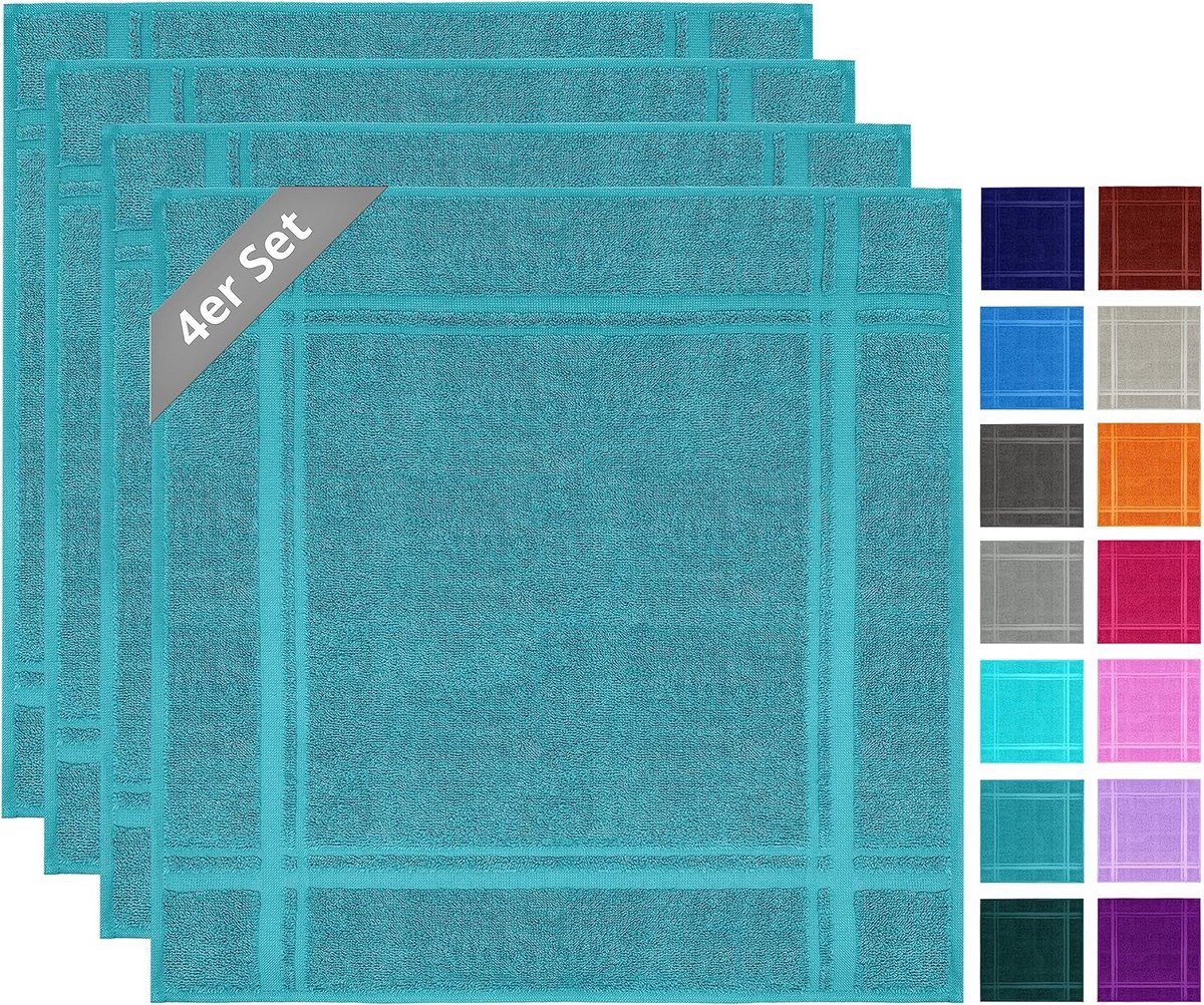 Set van 4 theedoeken 50x50cm - Nautic Green
