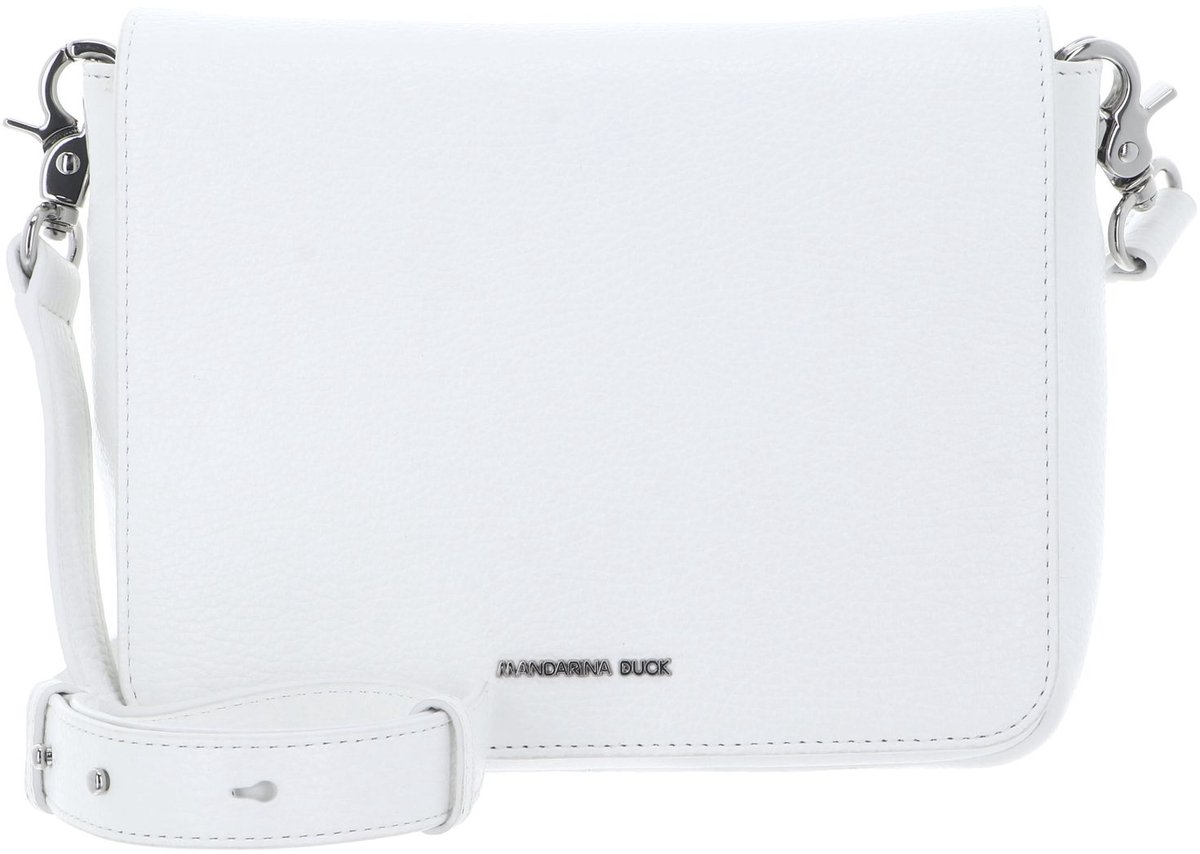 MANDARINA DUCK schoudertas Mellow Leather Hunting Bag Blanc wit