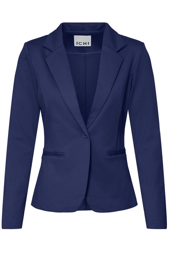 Lange ottoman blazer voor dames in Zwart Lange ottoman blazer voor dames in Zwart