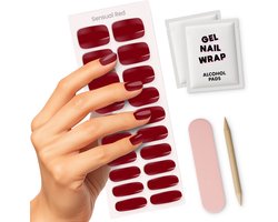 Miss Jules - Diep Rood - Gel Nail Wraps - Sensual Red - Gel Nagel Stickers (incl. Instructievideo)