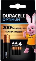 Duracell Alkaline Batterijen Optimum AA - 2 x 4 stuks - Voordeelverpakking