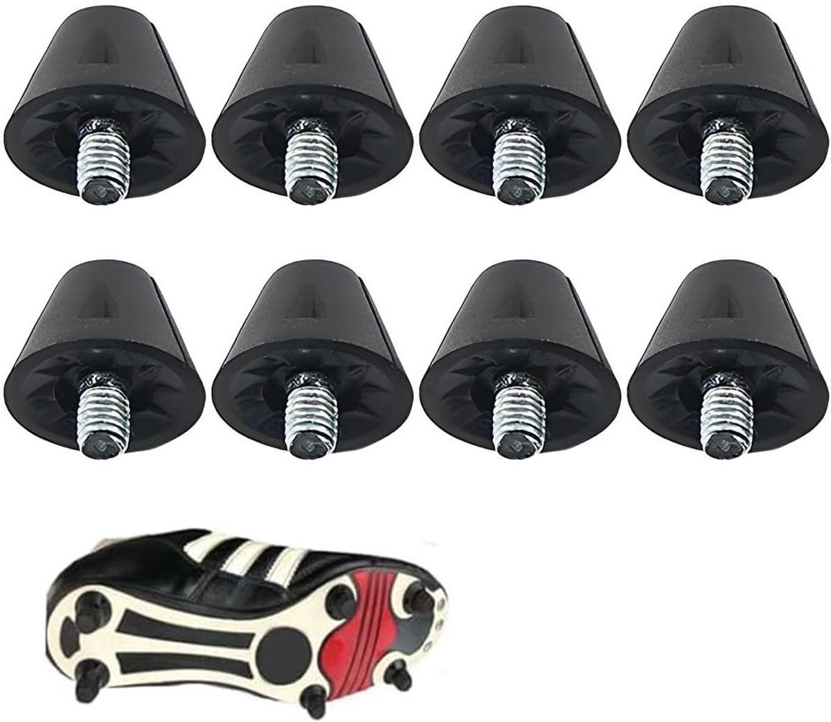 Nylon studs, 8 stuks, vervangende noppen voor sportschoenen, geschikt voor voetbalschoenen, metalen kop (13 mm)
