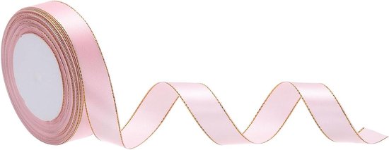 QUARKZMAN 2 rollen cadeaulint chiffonlint, 3,8 cm x 4,5 m franjes