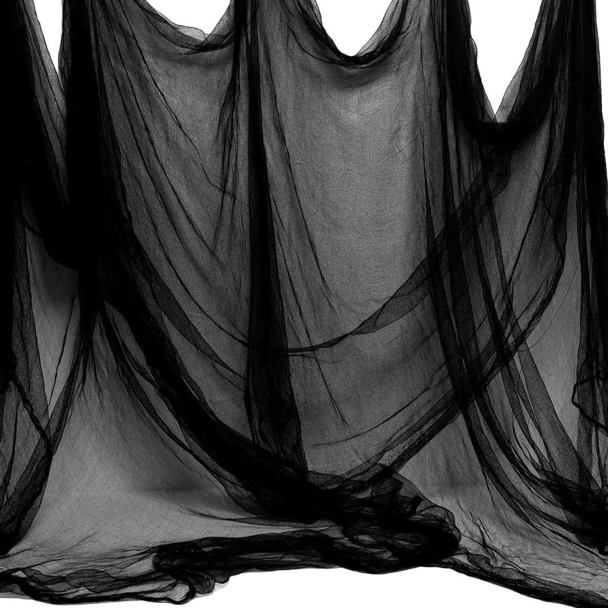 Ronte - Halloween deur decoraties griezelig doek 2.15 x 5 m katoenen mousseline doeken griezelig gordijn gaasstof tapijt voor Halloween feest huisdecoratie binnen buiten tuindecoratie met spinnenweb design