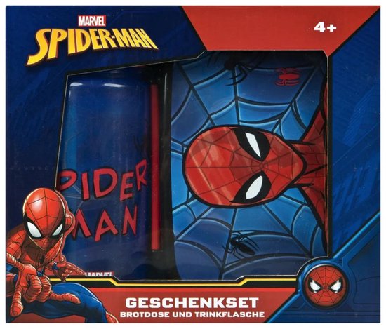 Spiderman Broodtrommel en Drinkfles Rood/Zwart/Blauw van Stor@Path — afbeelding 2