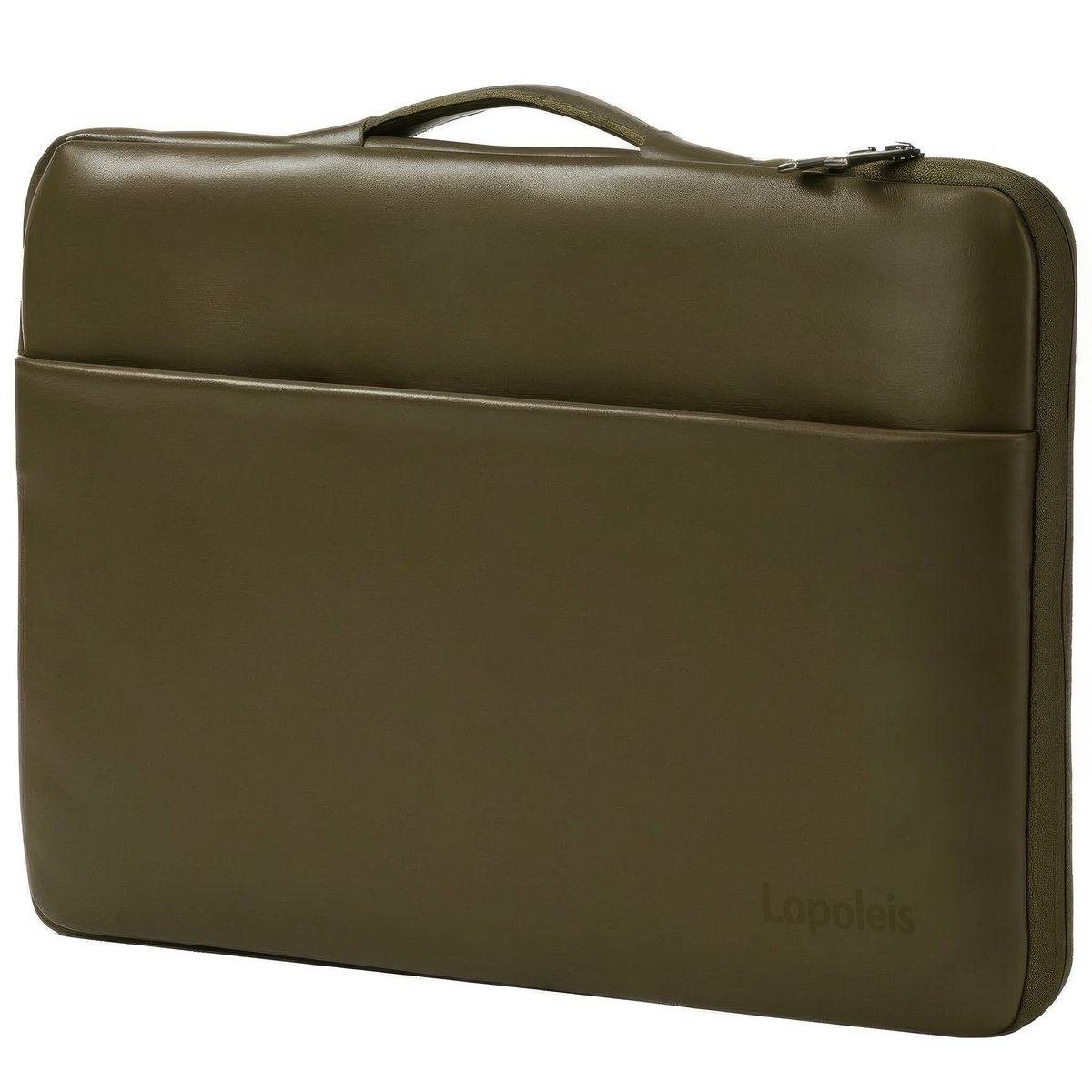 Lopoleis® Leren Laptoptas 14 inch – Luxe Laptophoes – Laptop sleeve – Geschikt voor Macbook Air & Pro – PU leer – 14 inch – Donker groen