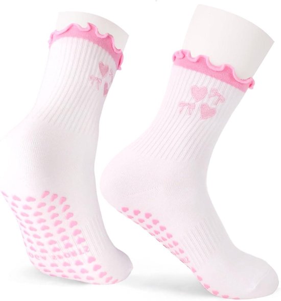 Ronte - Yoga Pilates sokken voor dames | Antislip sokken voor Pilates, Ballet en Dans | Ideale sokken voor op de trampoline | Comfortabele en gripvaste sokken | Bevorderen stabiliteit en balans | In diverse kleuren beschikbaar.