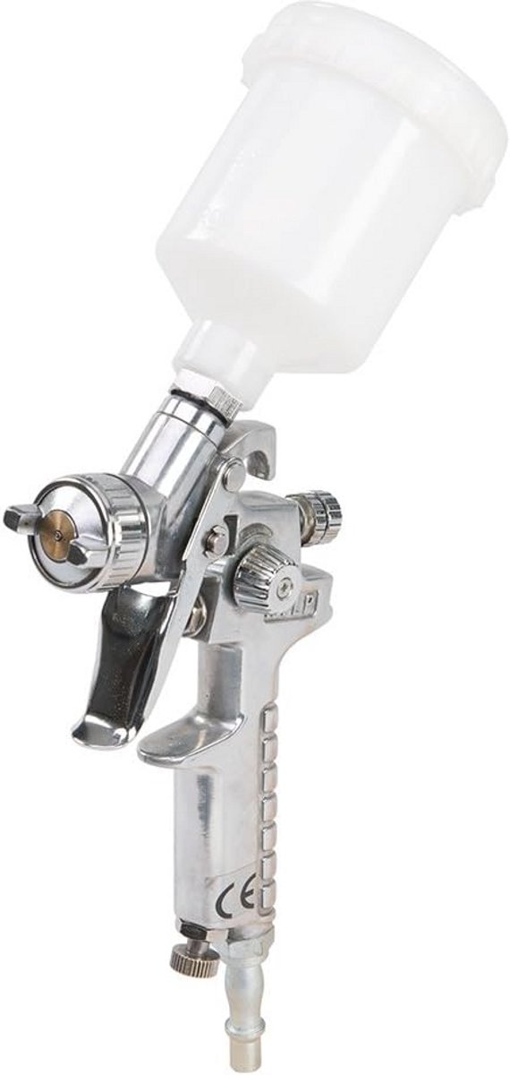 Hvlp luchtpistool met 100ml nylon beker en 1mm mondstuk