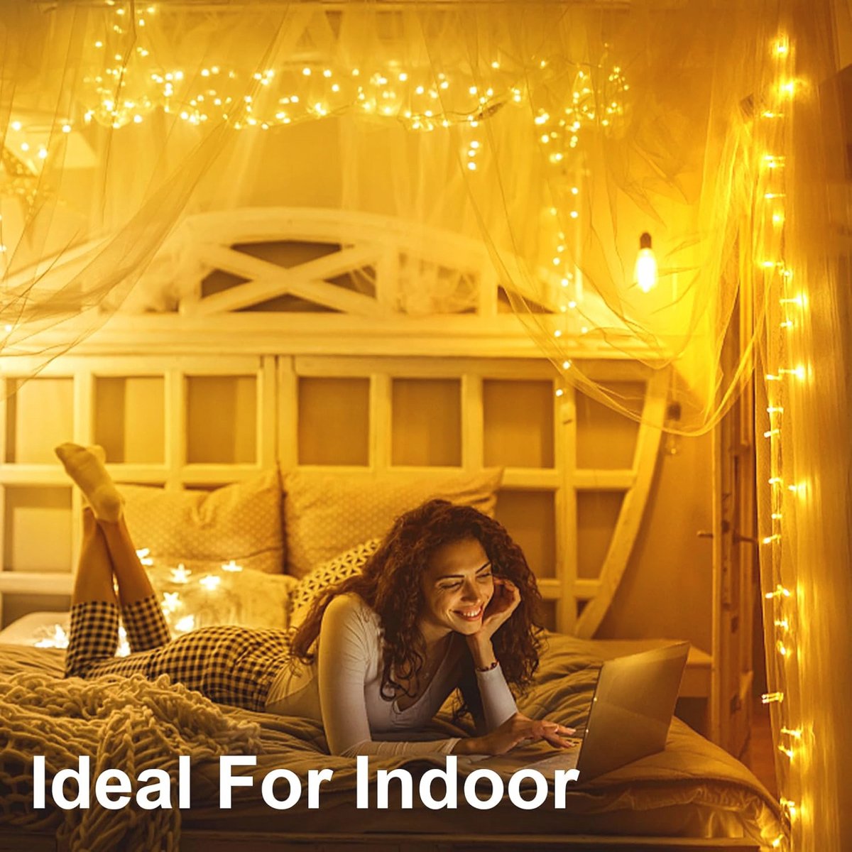 Waterdicht led-lichtsnoer voor buiten en binnen - 2m, 20 leds met timer voor sfeervolle decoratie — cadeau in Wonen & Interieur - foto 4