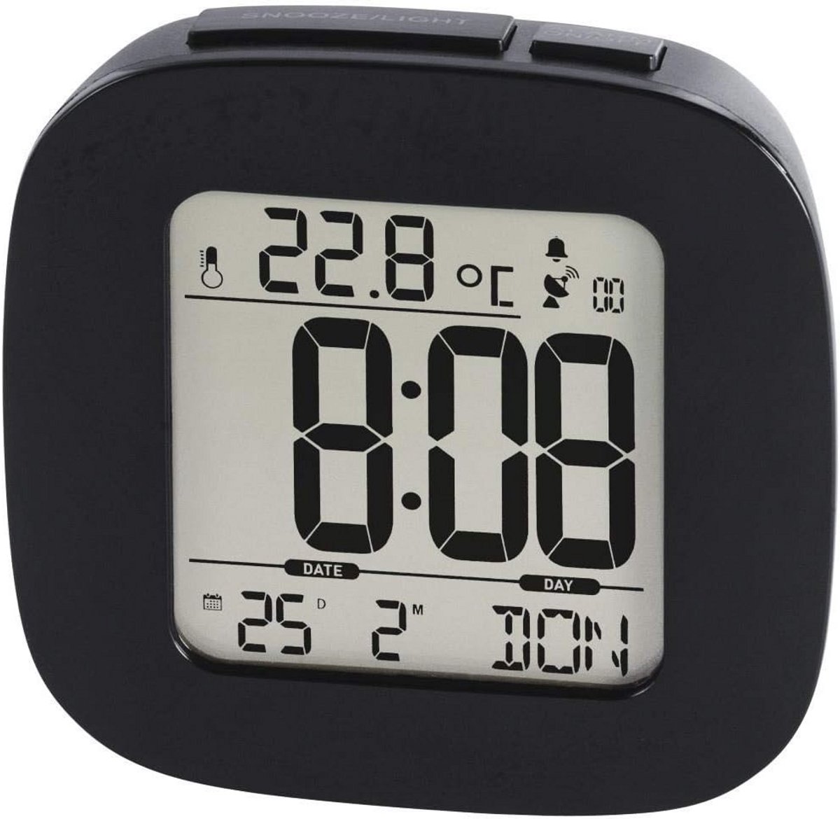 Digitale Wekker met LCD Display - Bosvruchten - Compact 78 mm