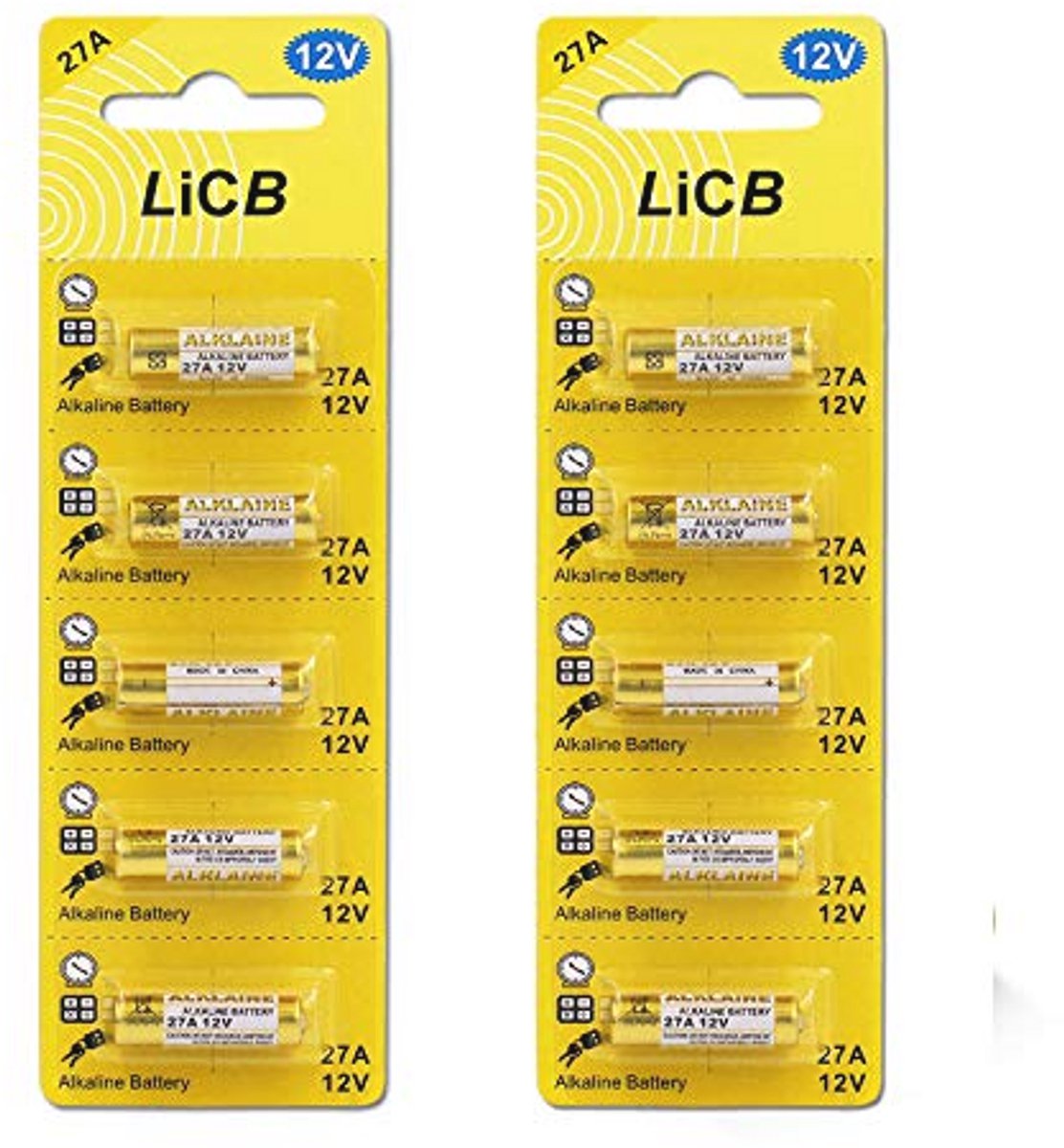 10 Stuks 27A 12V Alkalinebatterijen - Lange Houdbaarheid en Hoge Prestaties