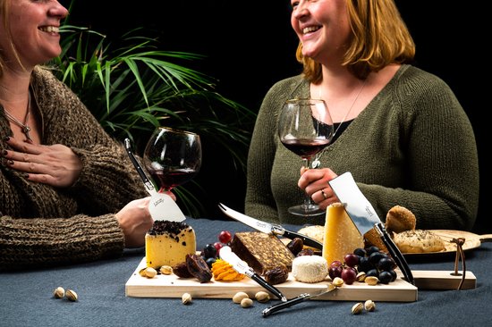 Ensemble de couteaux à fromage Laguiole Style de Vie Premium Line - 8 pièces - avec étagère