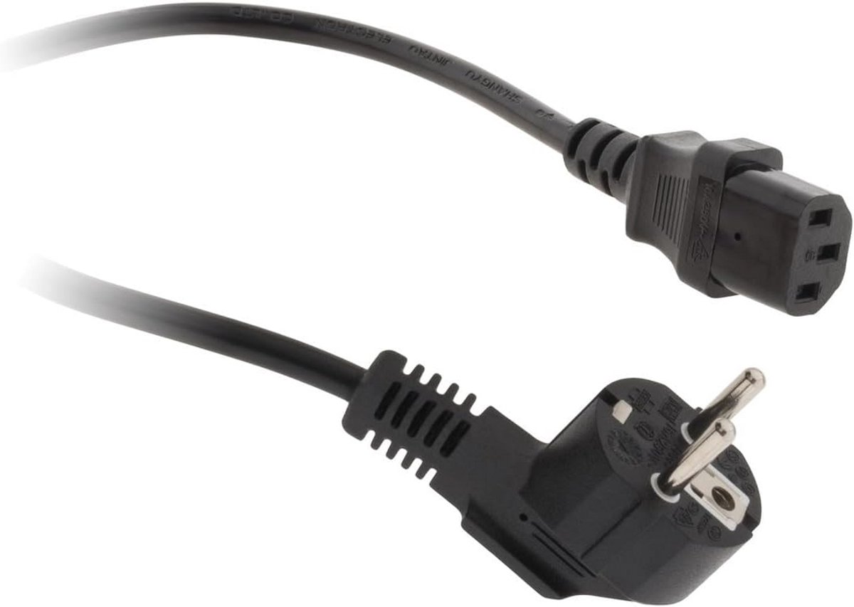 Huishoudelijke stroomkabel 2 meter HO5VV-F 60° 3G1 klasse I