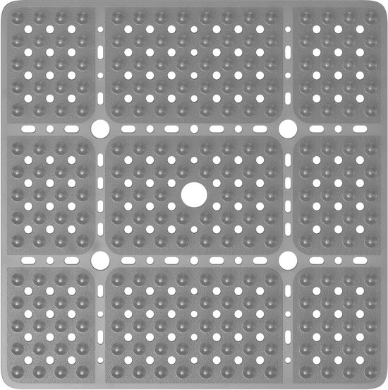 XIYUNTE Douchemat antislip antislip schimmel - 53 x 53 cm vierkante badmat antislip douchematten voor binnendouche, antislip douchemat met sterke zuignappen en afvoergaten, machinewasbaar, wit XIYUNTE Douchemat antislip antislip schimmel - 53 x 53 cm vierkante badmat antislip douchematten voor binnendouche, antislip douchemat met sterke zuignappen en afvoergaten, machinewasbaar, wit