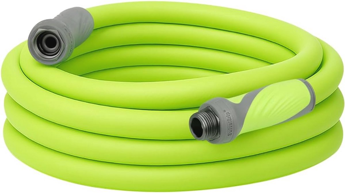 Tuinslang 5/8 inch x 25 ft met SwivelGrip - Lichtgewicht en Drinkwaterveilig