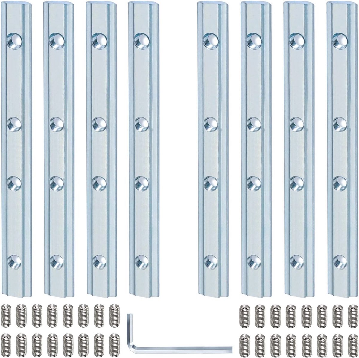 Aluminium Profiel Connector 30x30 - Set van 8 Verbindingselementen voor Profielen