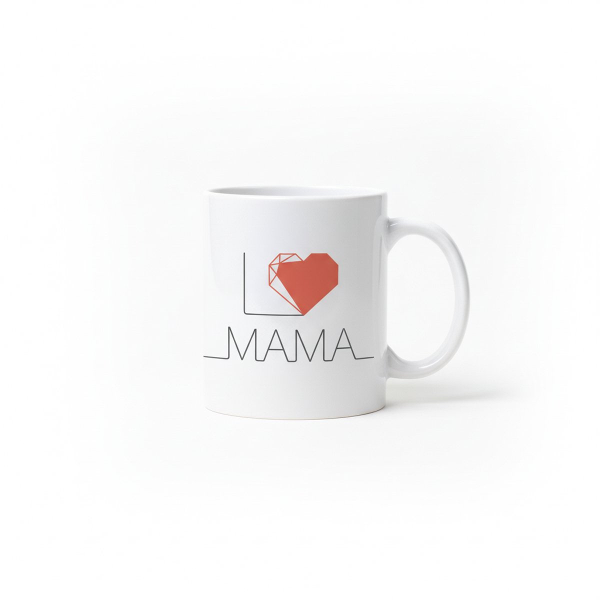 “Love Mama” Mok – Leuke Moederdag Koffiemok 330 ml – Perfect Cadeau voor Mama